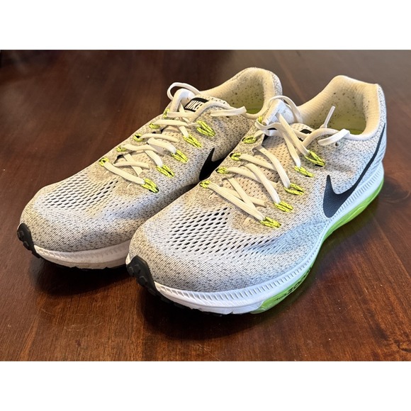 Nike‎ Air Zoom Pegasus 33 Men's Running Shoes Size 12 Gray Volt Black 878671‑107
